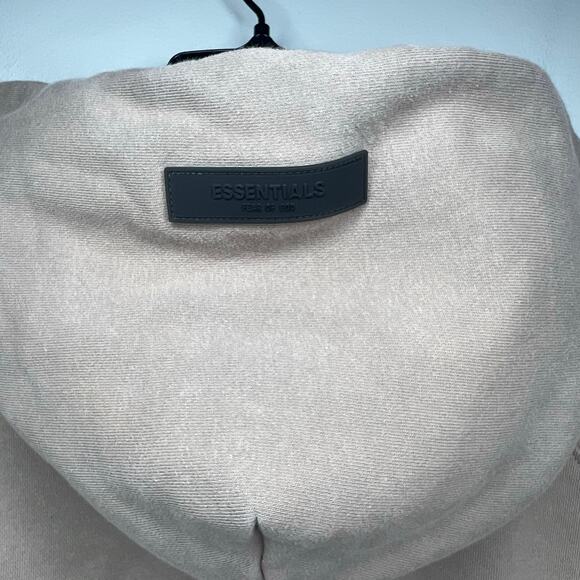 Fear of God Essentials Hoodie Desert Taupe Tan Size S Streetwear Heavy Pullover - Picture 8 of 12